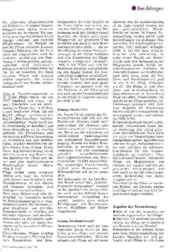 Vorschauseite 2: Veränderungsprozesse in der Pflege Neues Denken und Handeln
