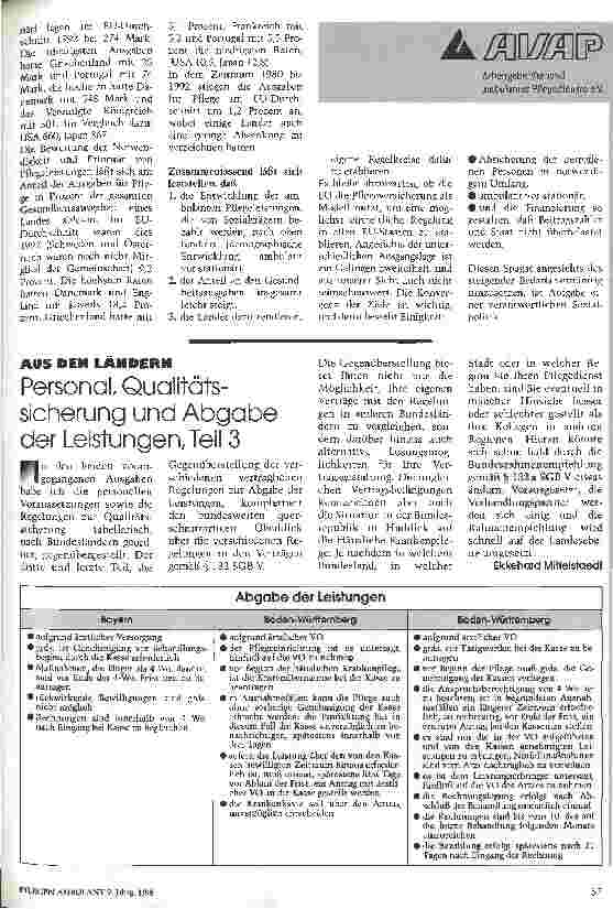 Vorschauseite 3: Häusliche Pflege in Europa Daten und Rahmenbedingungen in ausgewählten Ländern (Teil 2)