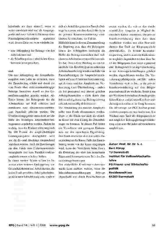 Vorschauseite 3: Gesundheitsökonomische Grundlagen und Defizite des Gesundheitsfonds