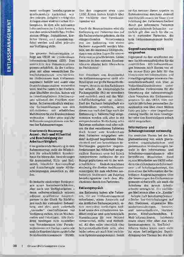 Vorschauseite 3: Entlassmanagement - jetzt wird alles gut?
