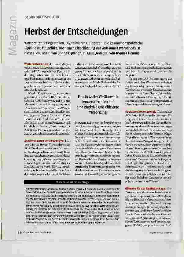 Vorschauseite 1: Herbst der Entscheidungen