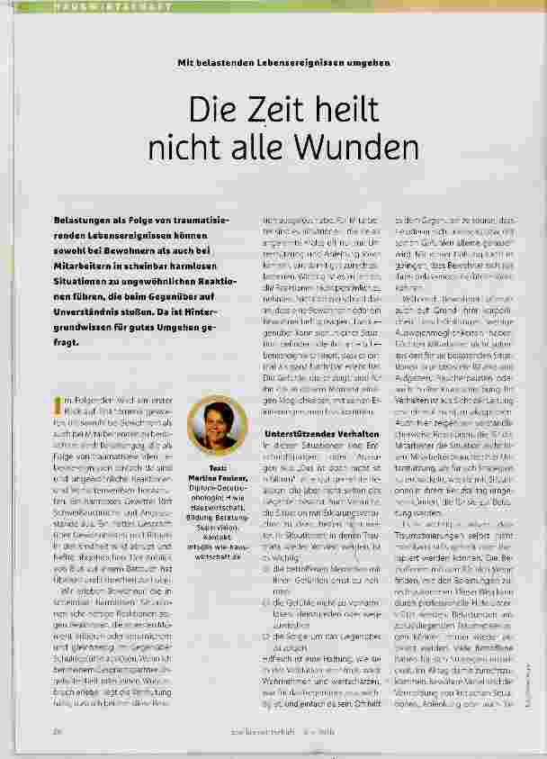 Vorschauseite 1: Mit belastenden Lebensereignissen umgehenDie Zeit heilt nicht alle Wunden