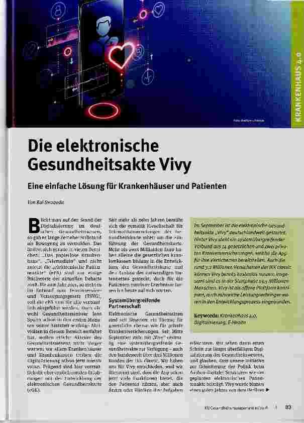 Vorschauseite 1: Die elektronische Gesundheitsakte
