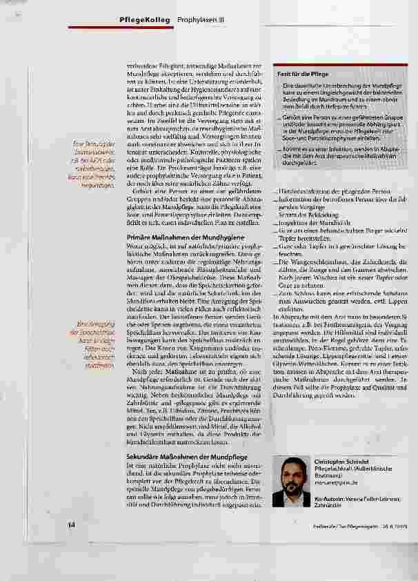 Vorschauseite 2: Soor und Parotitis verhindern
