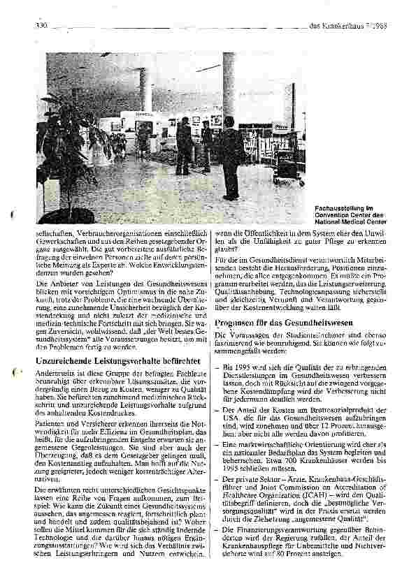Vorschauseite 3: 15. Regionalkonferenz des Internationelen Krankenhausverbandes in Mexico City 1988