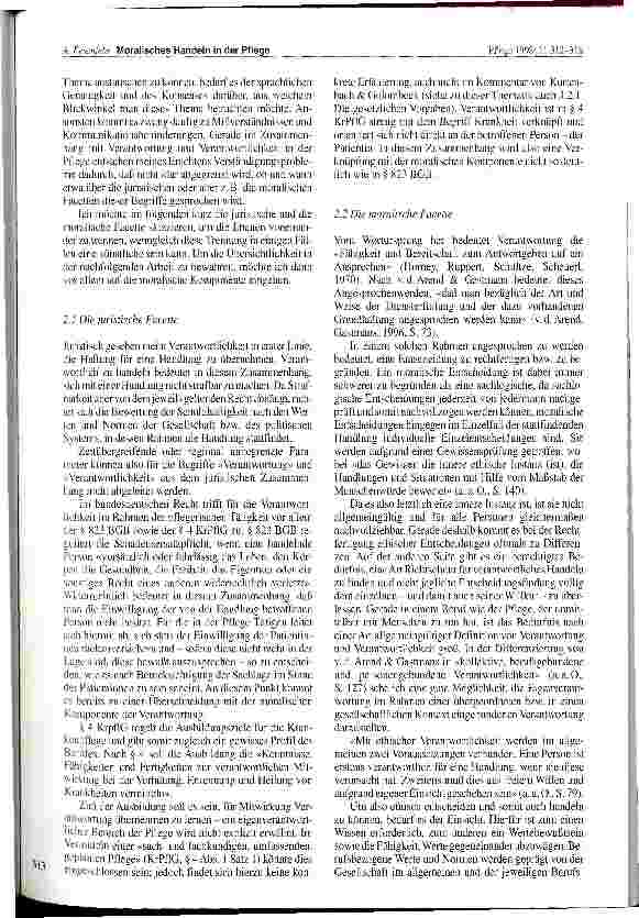 Vorschauseite 2: Moralisches Handeln in der Pflege Zum Verständnis von pflegerischer Verantwortung und Verantwortlichkeit