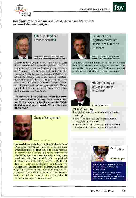 Vorschauseite 3: Der moderne Einkäufer muss auch Innovations-Scout sein7. Forum Beschaffungsmanagement in Tuttlingen