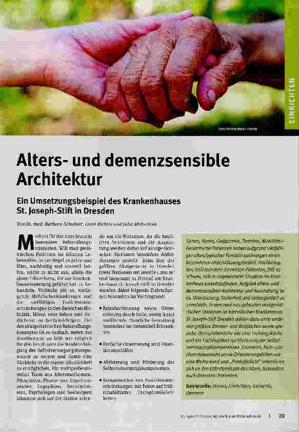 Vorschauseite 1: Altersund demenzsensible Architektur