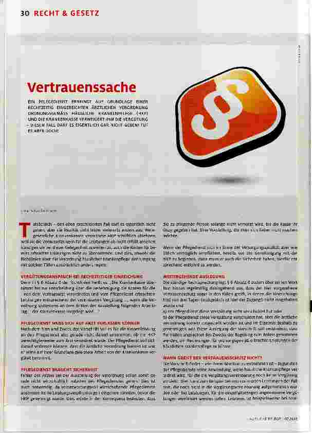 Vorschauseite 1: Vertrauenssache