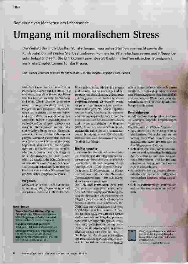 Vorschauseite 1: Umgang mit moralischem Stress