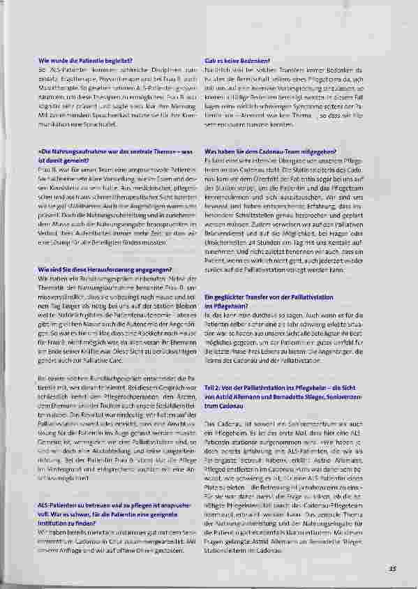 Vorschauseite 2: Palliative Care in der speziellen Pflegesituation einer ALS-Patientin