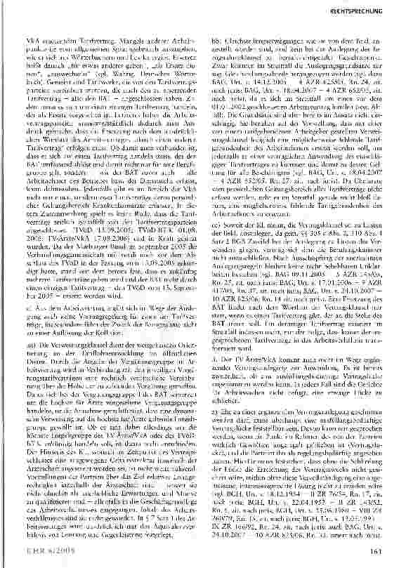 Vorschauseite 3: Vergütung Chefarzt, ergänzende Vertragsauslegung, zum Anspruch auf Oberarztvergütung