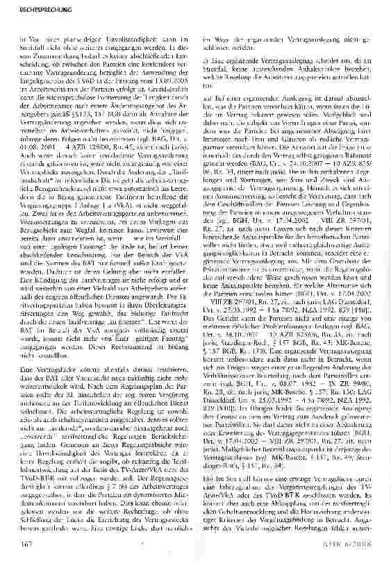 Vorschauseite 4: Vergütung Chefarzt, ergänzende Vertragsauslegung, zum Anspruch auf Oberarztvergütung