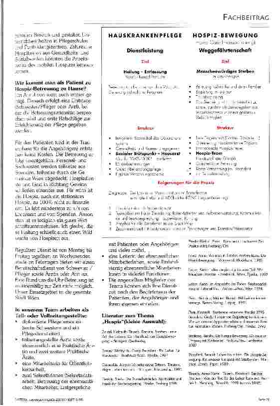 Vorschauseite 3: Sterben leben - Hospiz