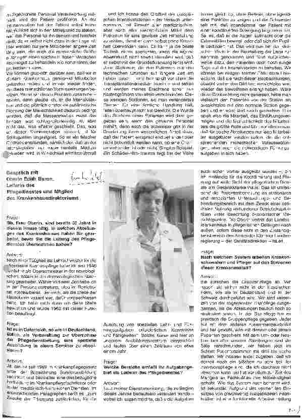 Vorschauseite 1: Das Allgemeine österreichische Landeskrankenhaus in Klagenfurt/Kärnten und sein Ausbildungszentrum - Interview mit Oberin Edith Baron