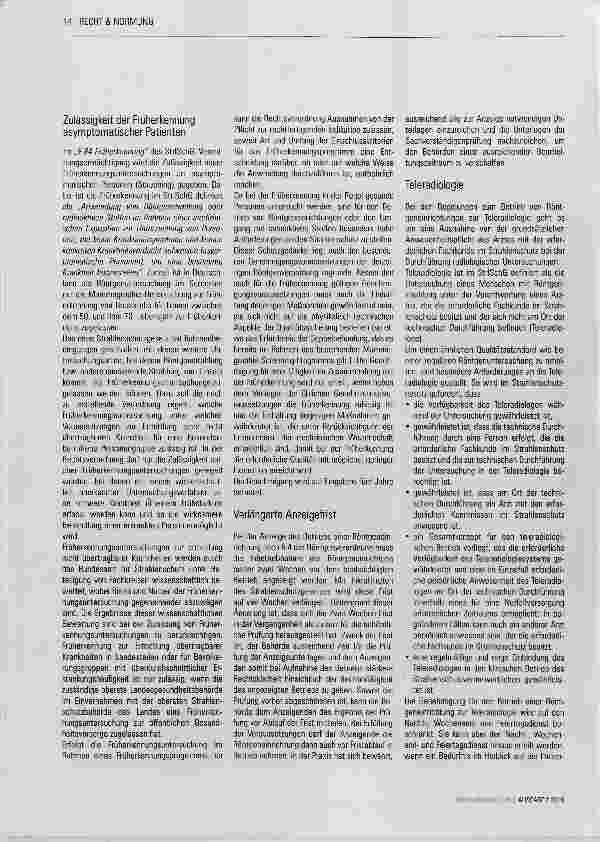 Vorschauseite 2: Das neue Strahlenschutzgesetz