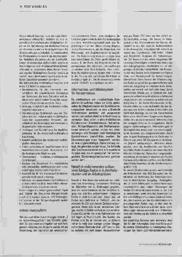 Vorschauseite 4: Das neue Strahlenschutzgesetz
