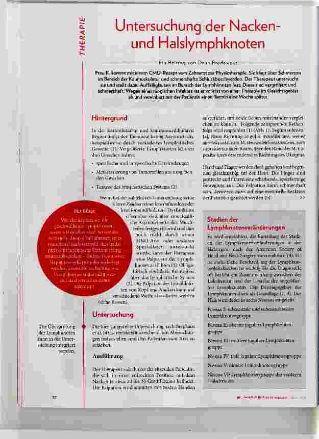 Vorschauseite 1: Untersuchung der Nackenund Halslymphknoten