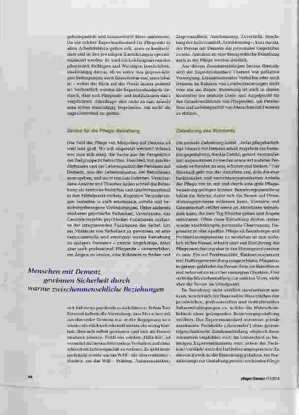 Vorschauseite 2: Beziehungsgestaltung in der Pflege von Menschen mit Demenz