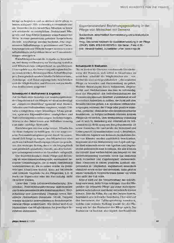 Vorschauseite 5: Beziehungsgestaltung in der Pflege von Menschen mit Demenz