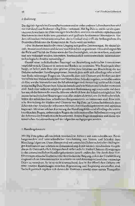 Vorschauseite 2: Ethische Überlegungen zu den Chancen und Risiken der digitalen Agenda im Gesundheitssystem