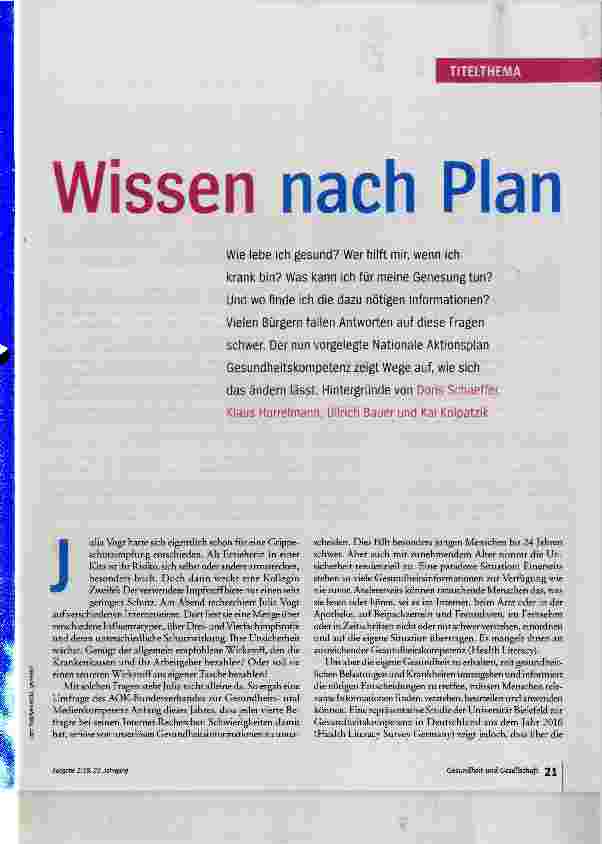 Vorschauseite 1: Wissen nach Plan