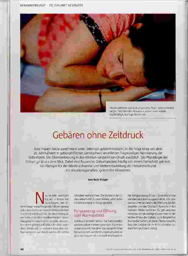 Vorschauseite 1: Gebären ohne Zeitdruck