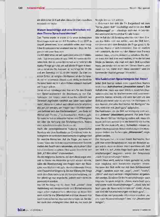 Vorschauseite 3: „Alexa, frage KIT-Bibliothek wo ich lernen kann“