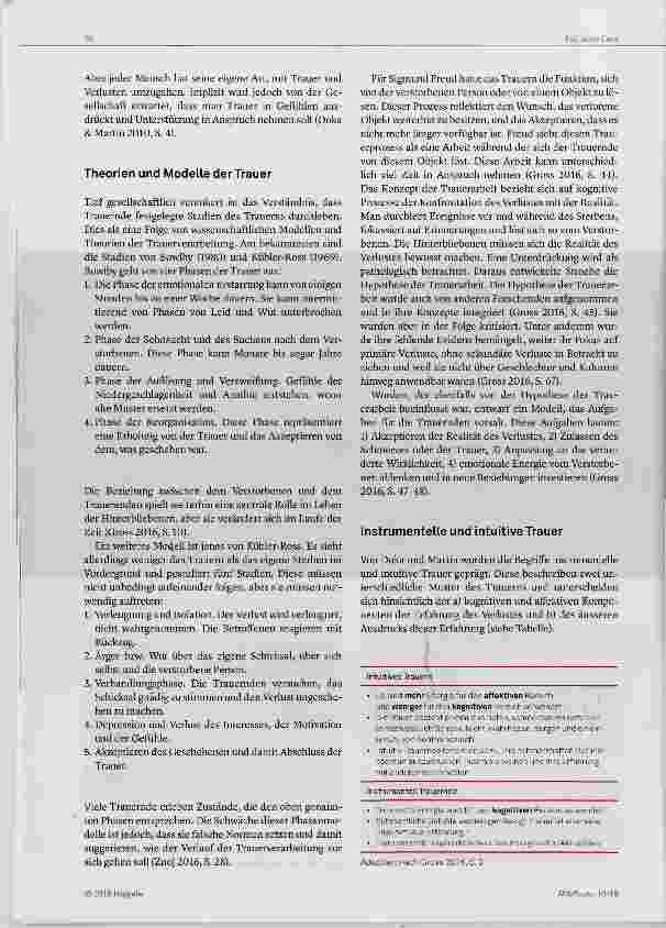 Vorschauseite 2: Trauer und Verlust haben viele Gesichter