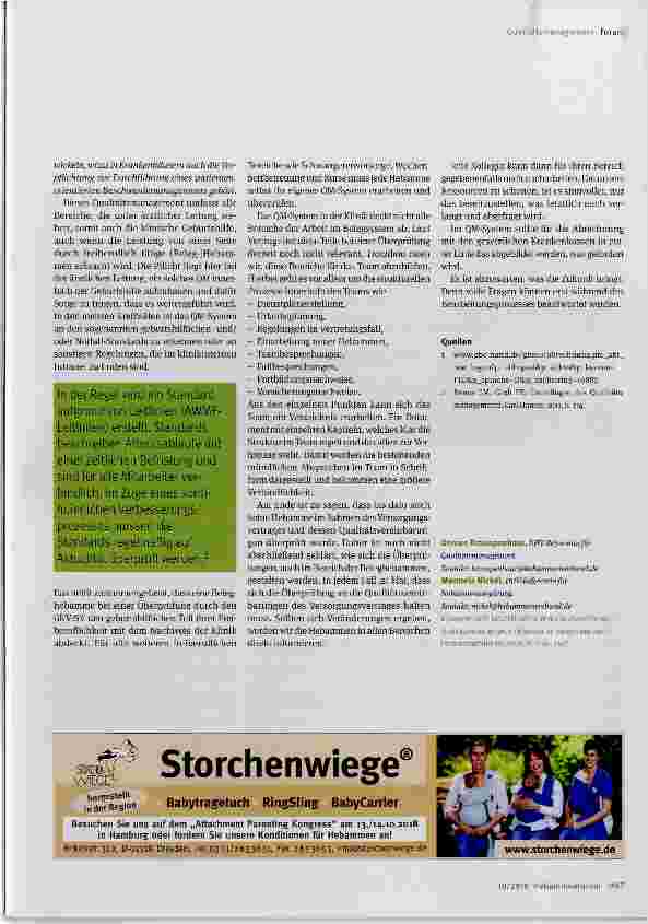 Vorschauseite 2: Wie sieht der Nachweis für das Qualitätsmanagement im Kreißsaal für Belegteams aus?