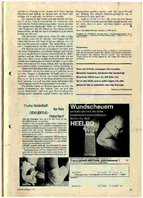 Vorschauseite 3: Krankenpflege und Politik VIII. Europäisches Schülertreffen (II)