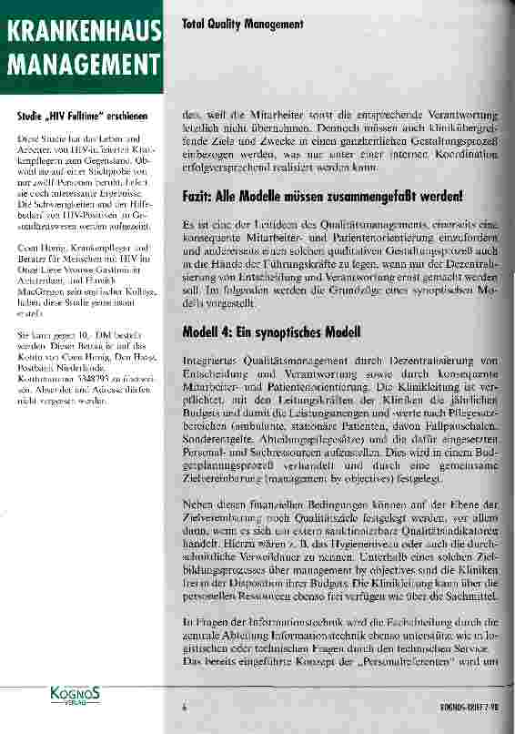 Vorschauseite 4: Organisation des Qualitätsmanagements - die nächsten Schritte nach der Einführung