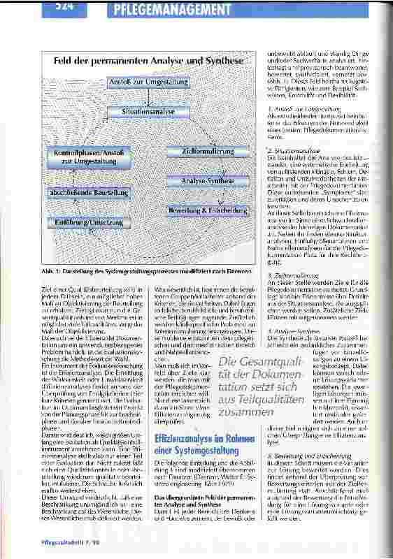 Vorschauseite 2: Leitfaden für eine Effizienzanalyse eines Patientendokumentationssystems Der erste Schritt ist die Zielformulierung