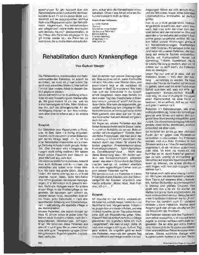 Vorschauseite 3: Die Bedeutung der Rehabilitation nach einem Schlaganfall