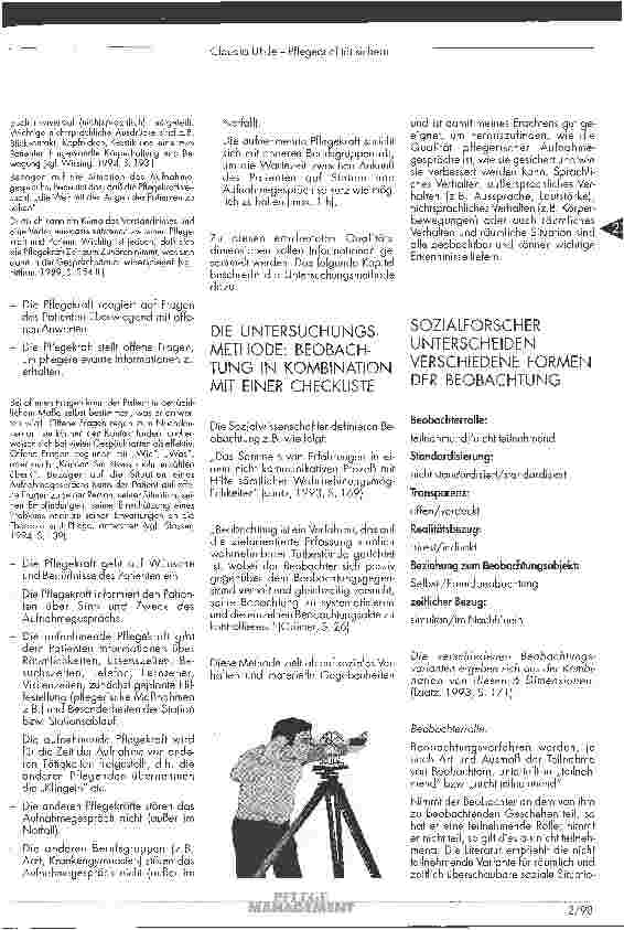 Vorschauseite 3: Pflegequalität sichern Mit der wissenschaftlichen Methode der Beobachtung