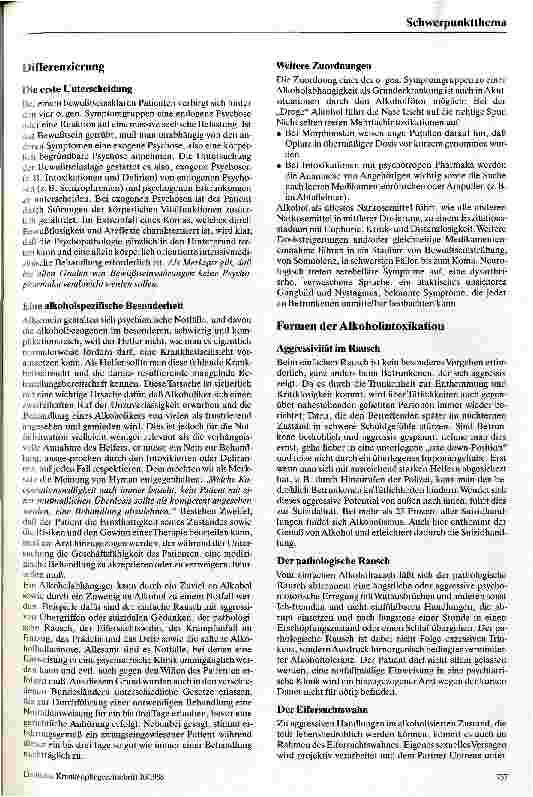 Vorschauseite 2: Der psychiatrische Notfall beim alkoholintoxikierten und diliranten Patienten
