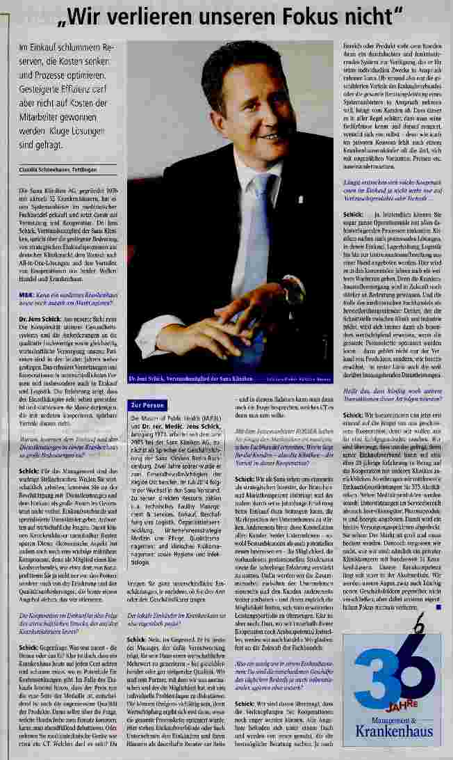 Vorschauseite 1: Wir verlieren unseren Fokus nicht