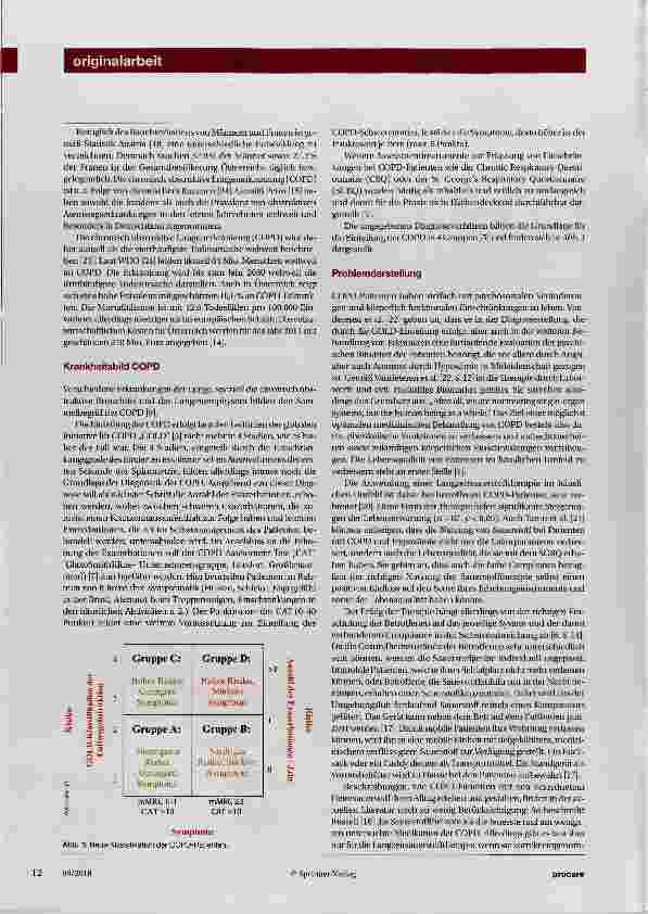 Vorschauseite 2: Alltagserleben von COPD-Patienten mit neu verordnetem Heimsauerstoff Eine qualitative Untersuchung
