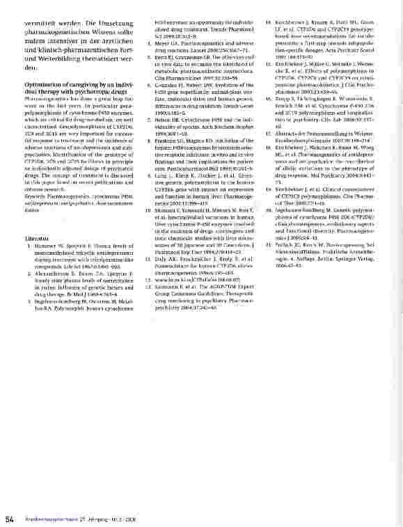 Vorschauseite 5: Optimierung der Patientenbehandlung durch Individualisierung der Therapie mit Psychopharmaka