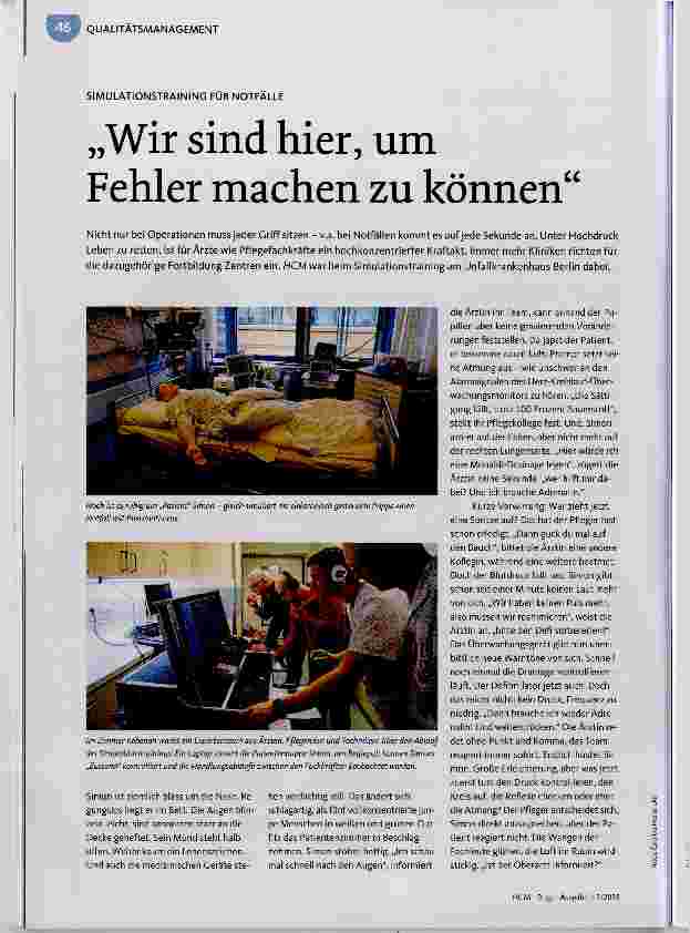 Vorschauseite 1: „Wir sind hier, um Fehler machen zu können“