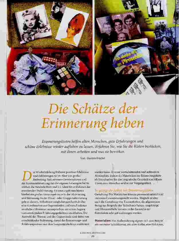 Vorschauseite 1: Die Schätze der Erinnerung heben
