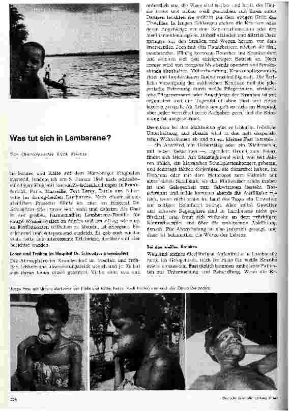 Vorschauseite 1: Was tut sich in Lambarene?