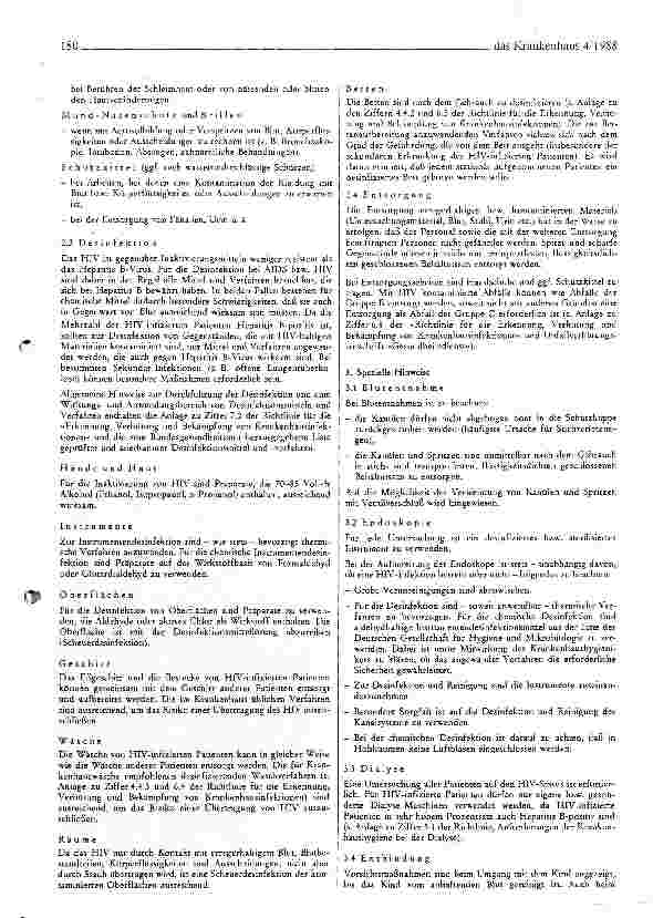 Vorschauseite 2: Krankenhausinfektionen Kommission des Bundesgesundheitsamtes > Erkennung, Verhütung und Bekämpfung von Krankenhausinfektionen