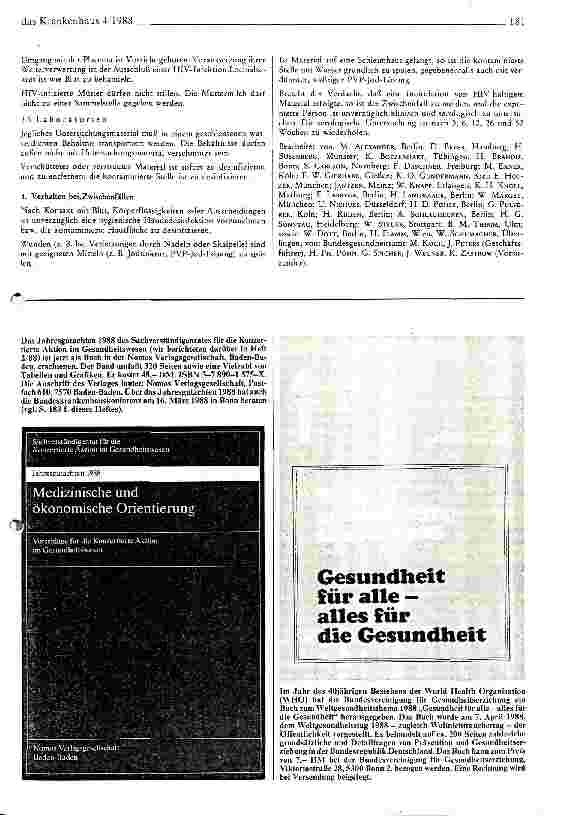 Vorschauseite 3: Krankenhausinfektionen Kommission des Bundesgesundheitsamtes > Erkennung, Verhütung und Bekämpfung von Krankenhausinfektionen