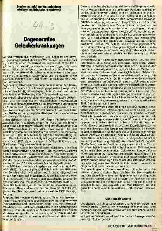 Vorschauseite 1: Degenerative Gelenkerkrankungen
