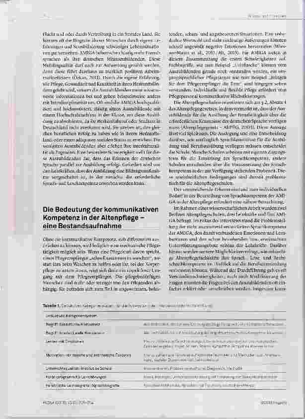Vorschauseite 2: Sprachkompetenz bei Auszubildenden mit Migrationsgeschichte in der Altenpflege