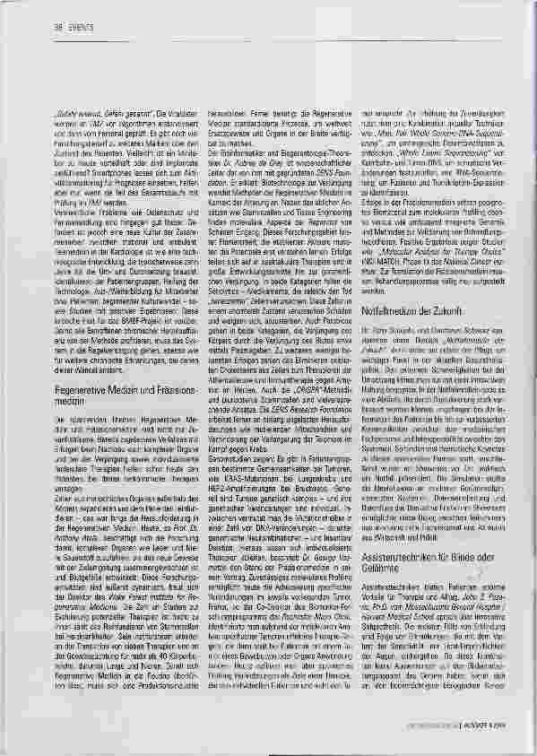 Vorschauseite 2: Ist die Medizinische Revolution schon bald Realität?