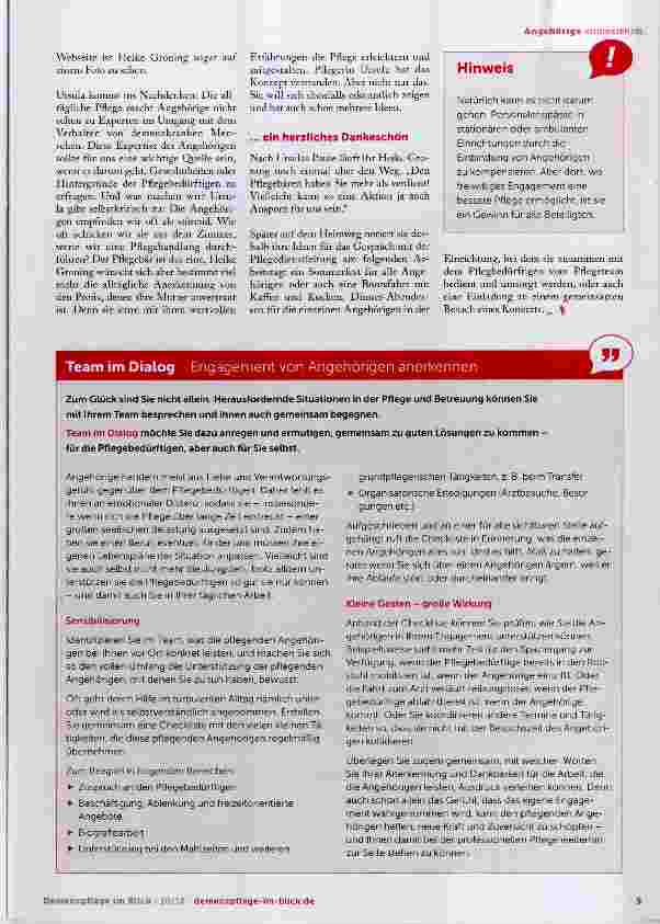 Vorschauseite 2: Den Angehörigen sei Dank!