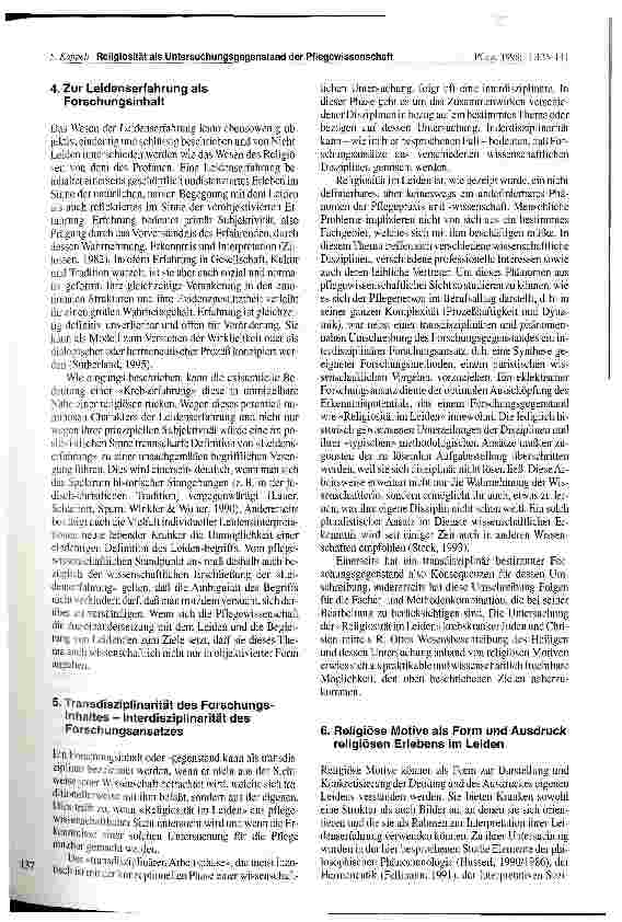 Vorschauseite 3: Religiösität als Untersuchungsgegenstand der Pflegewissenschaft