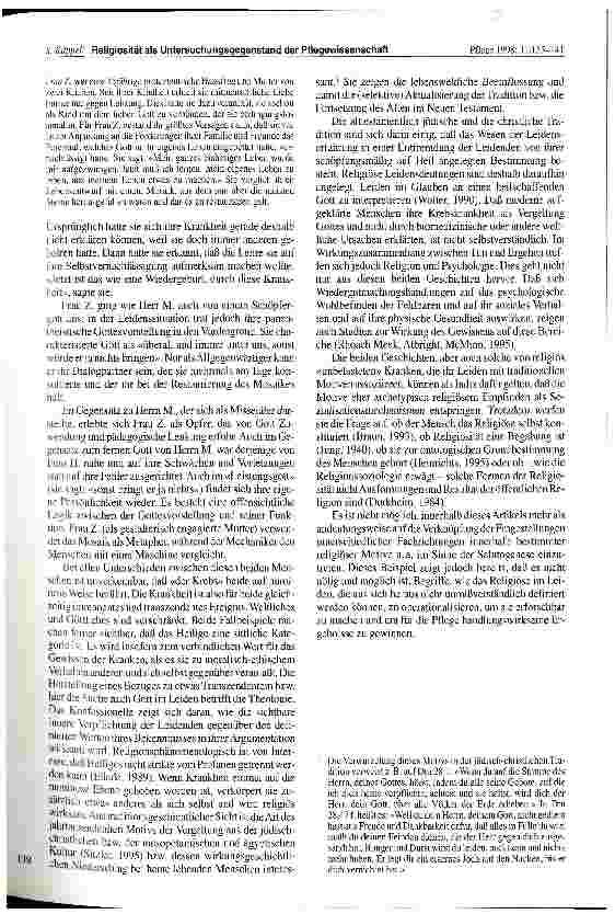 Vorschauseite 5: Religiösität als Untersuchungsgegenstand der Pflegewissenschaft